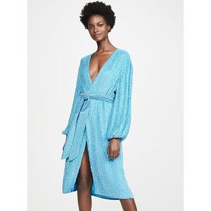 Retrofete Audrey Sequin Dress in Rainbow Blue